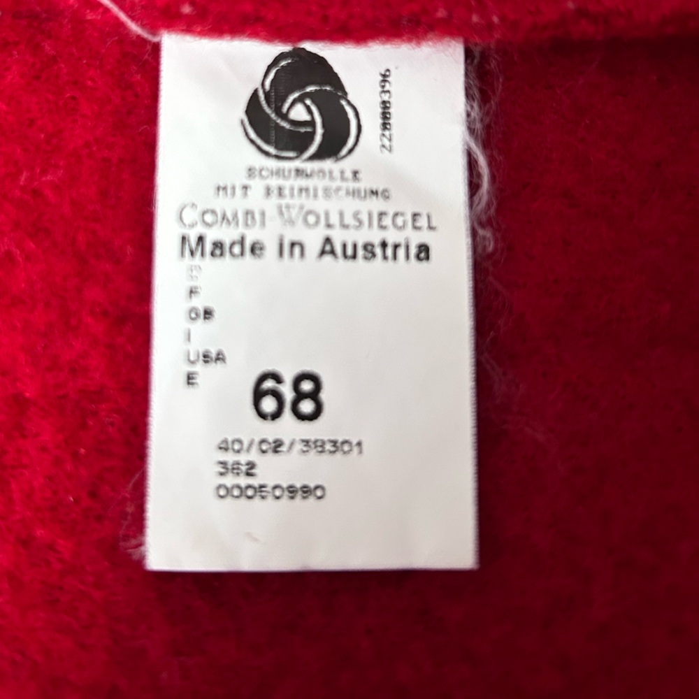 Giesswein Vintage Made in Austria Pure New Wool Infant Jacket EU size 68 - Picture 5 of 10